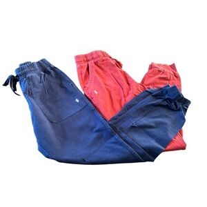 Set of 2 Soothfeel joggers, red and navy, XS